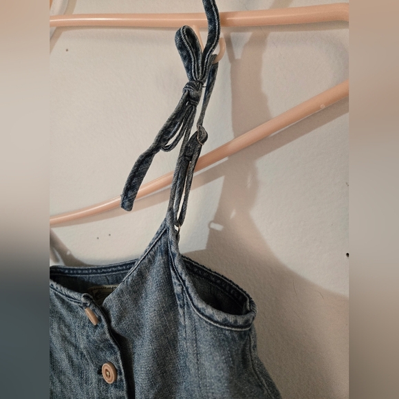 Polo Ralph Lauren Girls 4T Adjustable Spaghetti Strap Button Up Denim Dress - Picture 7 of 8